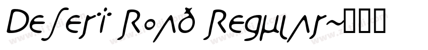 Desert Road Regular字体转换
